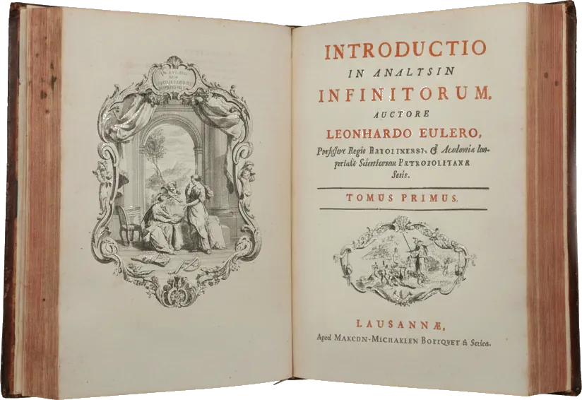 Cover page to Euler's 1748 work, 'Introductio in analysin infinitorum'.