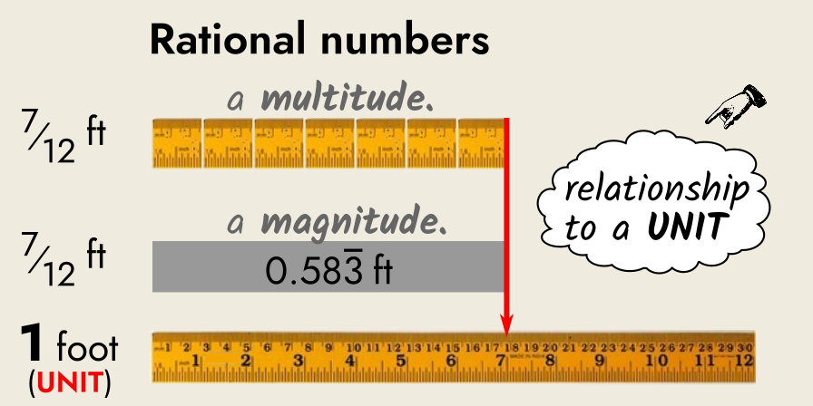 rational numbers relate multitudes and magnitudes to a unit