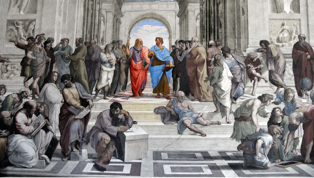 Aristotle and Plato at the Academy, by Raphael